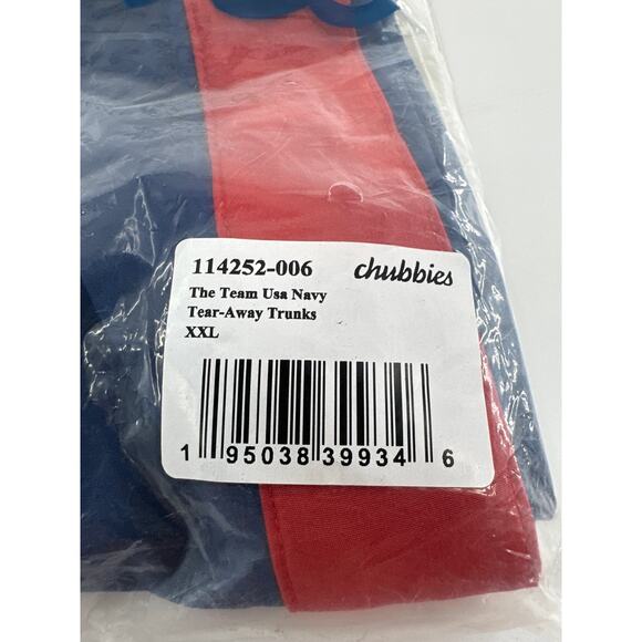 Chubbies Navy The Hidden Golds Tear-Away Swim Trunk Size XXL - Picture 3 of 13